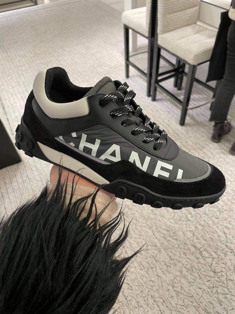Chanel nylon and calfskin sneakers discount