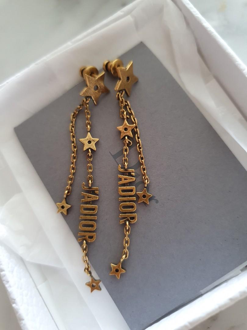 Dior Star Chain Gold Tone Tassel Earrings Dior  TLC