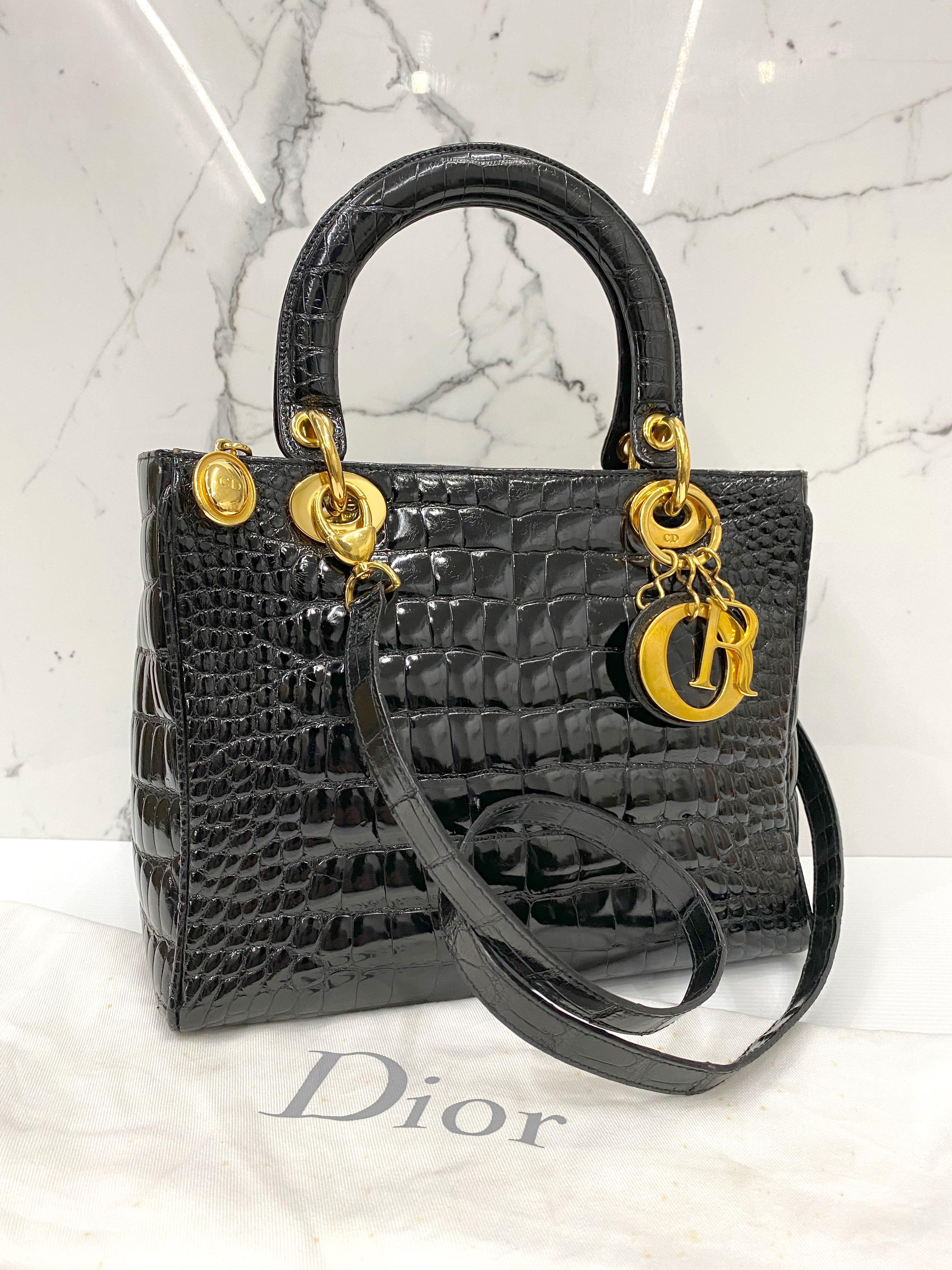 Christian dior crocodile bag online