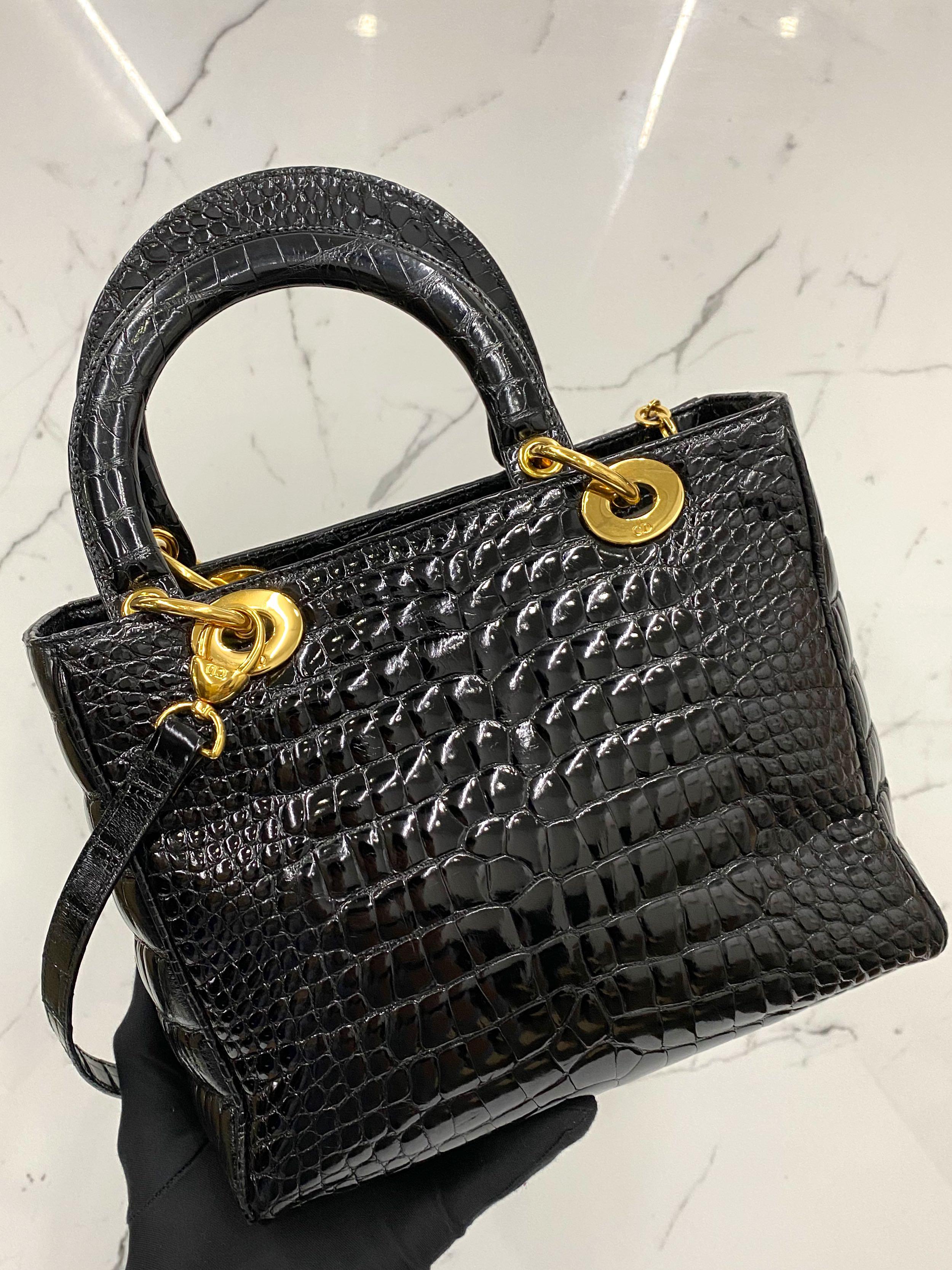 Christian dior new arrivals crocodile bag