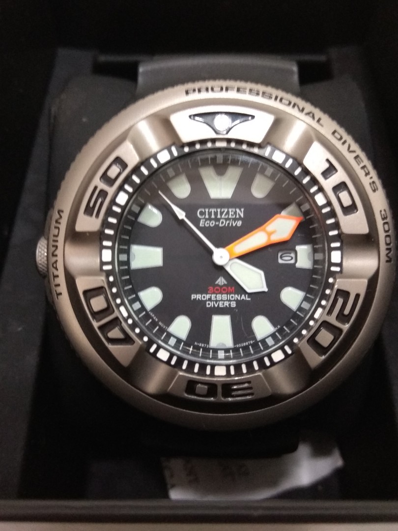 Citizen Promaster Eco Drive 300m Titanium BJ8041 09E BJ8050 08E EcoZilla not Seiko Casio Carousell