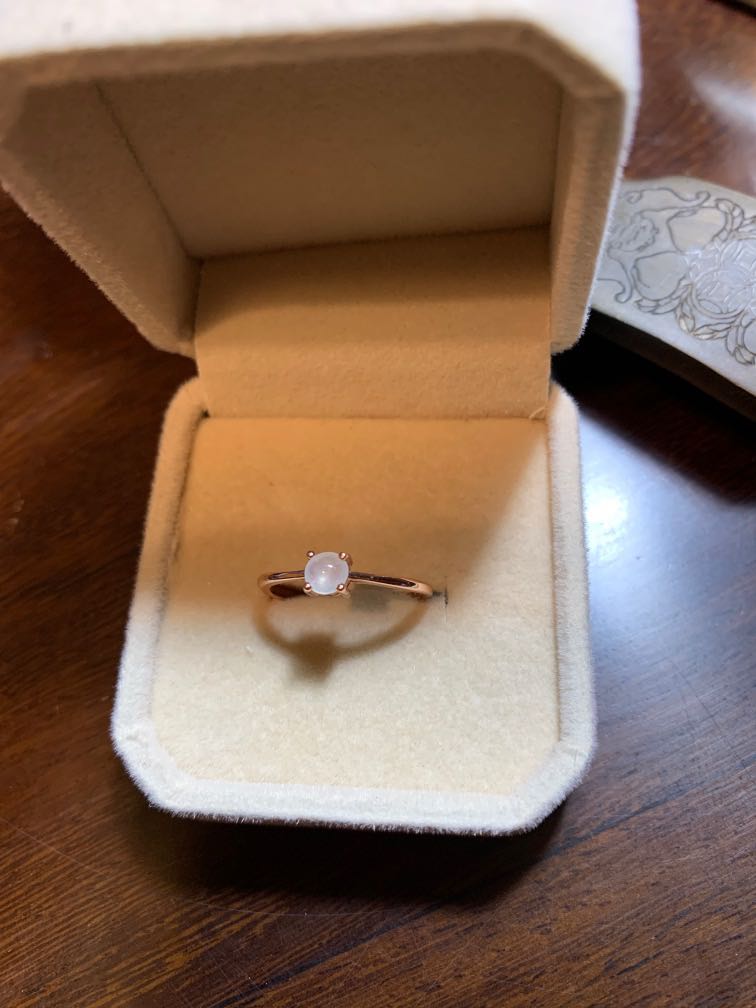 Dainty sales jade ring