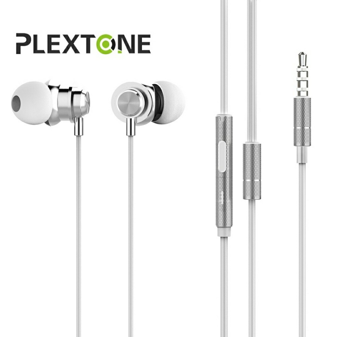 Earphone Plextone X56m Super Bass Head Metal Aluminium In Ear Gaming