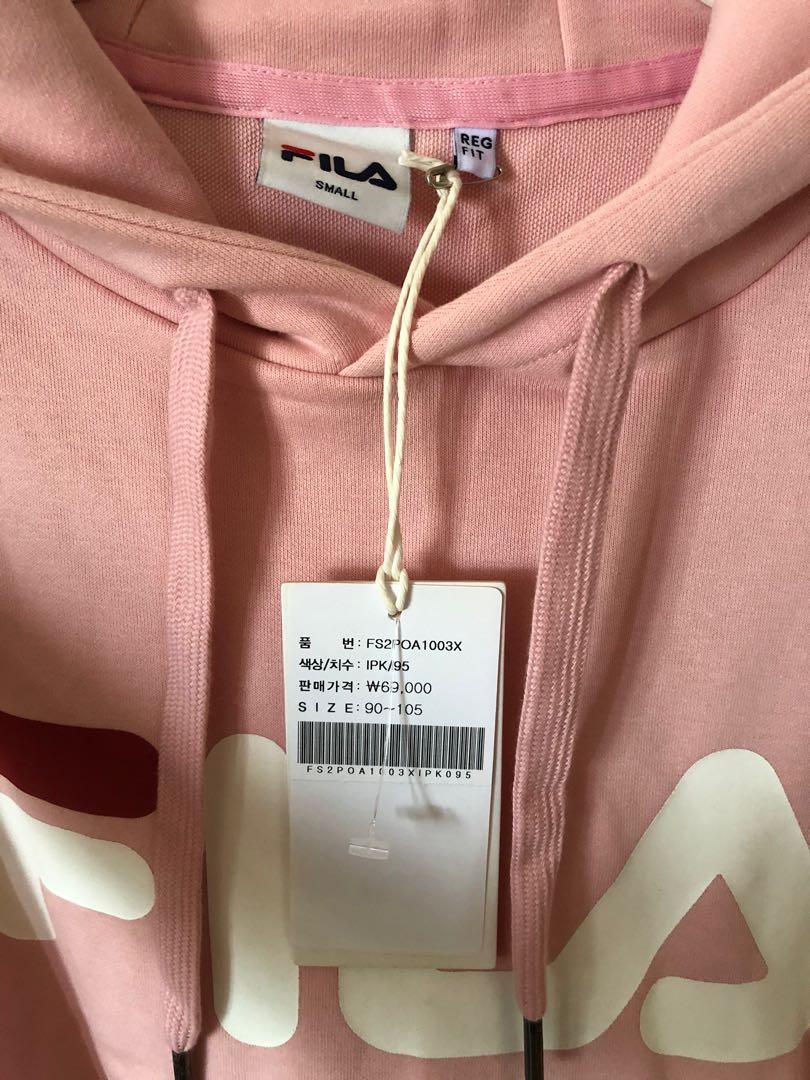 fila hoodie pink