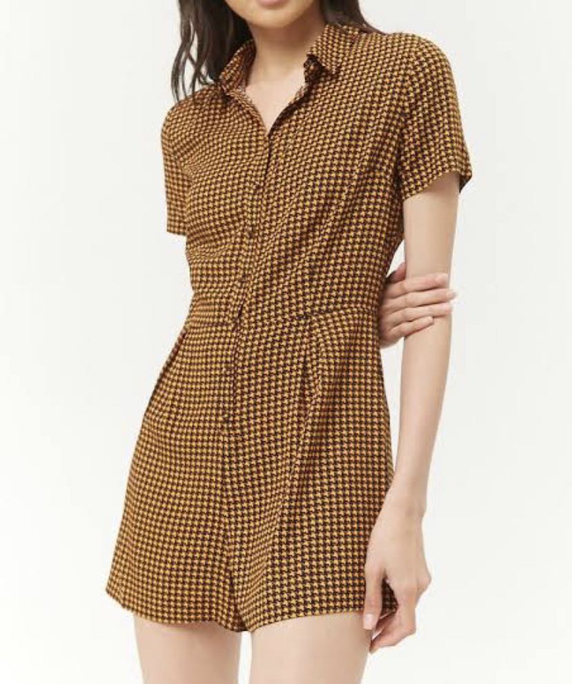 forever 21 orange romper