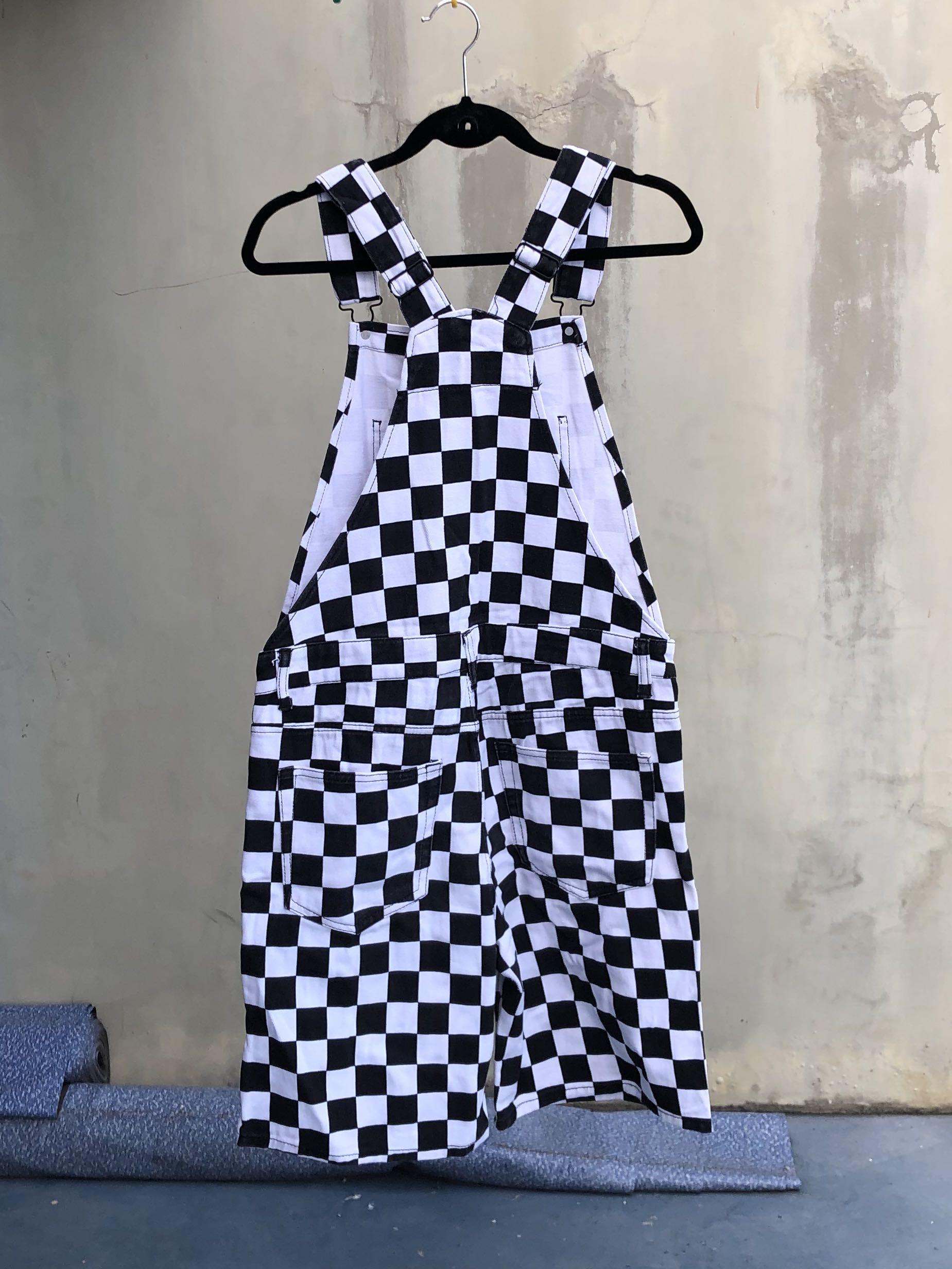 Checkered overalls hot sale forever 21