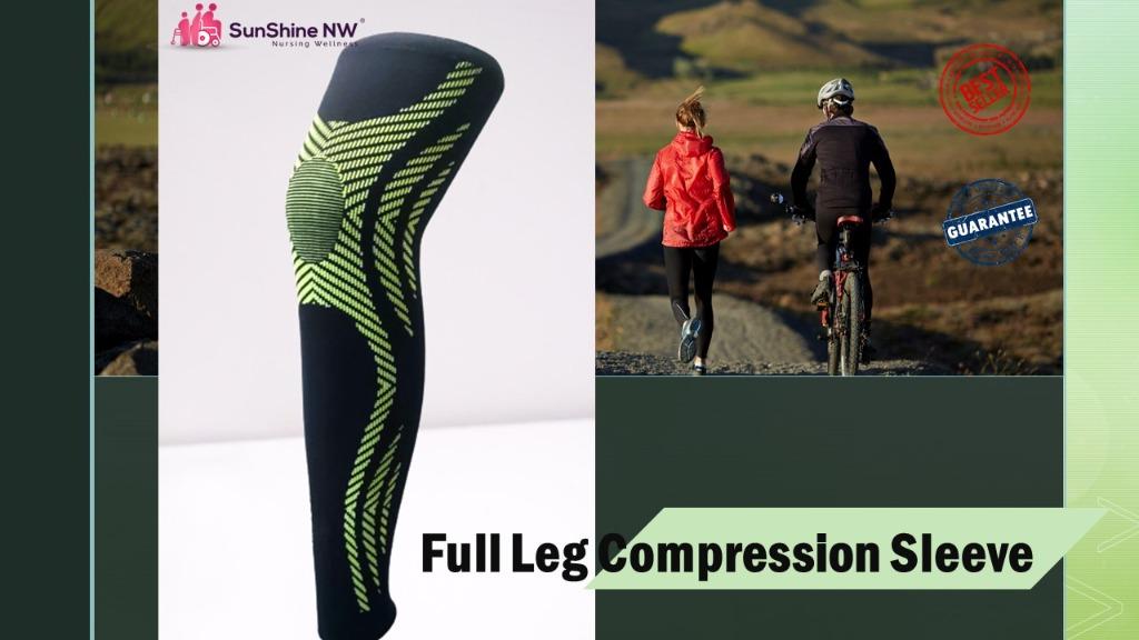 SunshineNW Full Leg Compression Sleeve For Thigh, Knee & Calf Muscle To