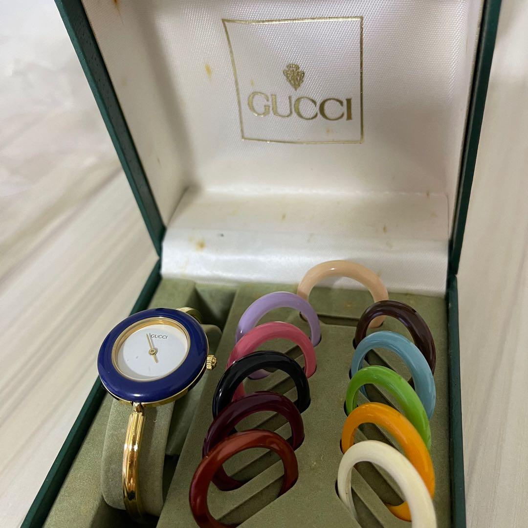 gucci bangle watch with interchangeable rings
