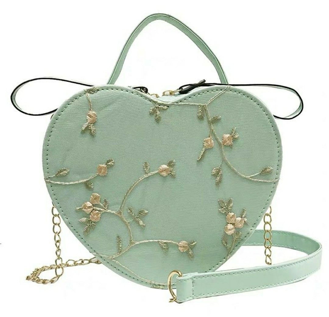 heart shaped sling bag