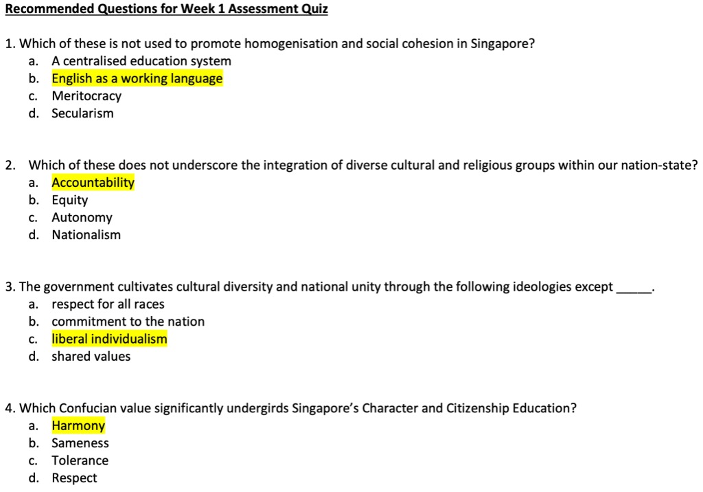 HN9010 MCQ Quiz Answers, Hobbies & Toys, Books & Magazines, Assessment