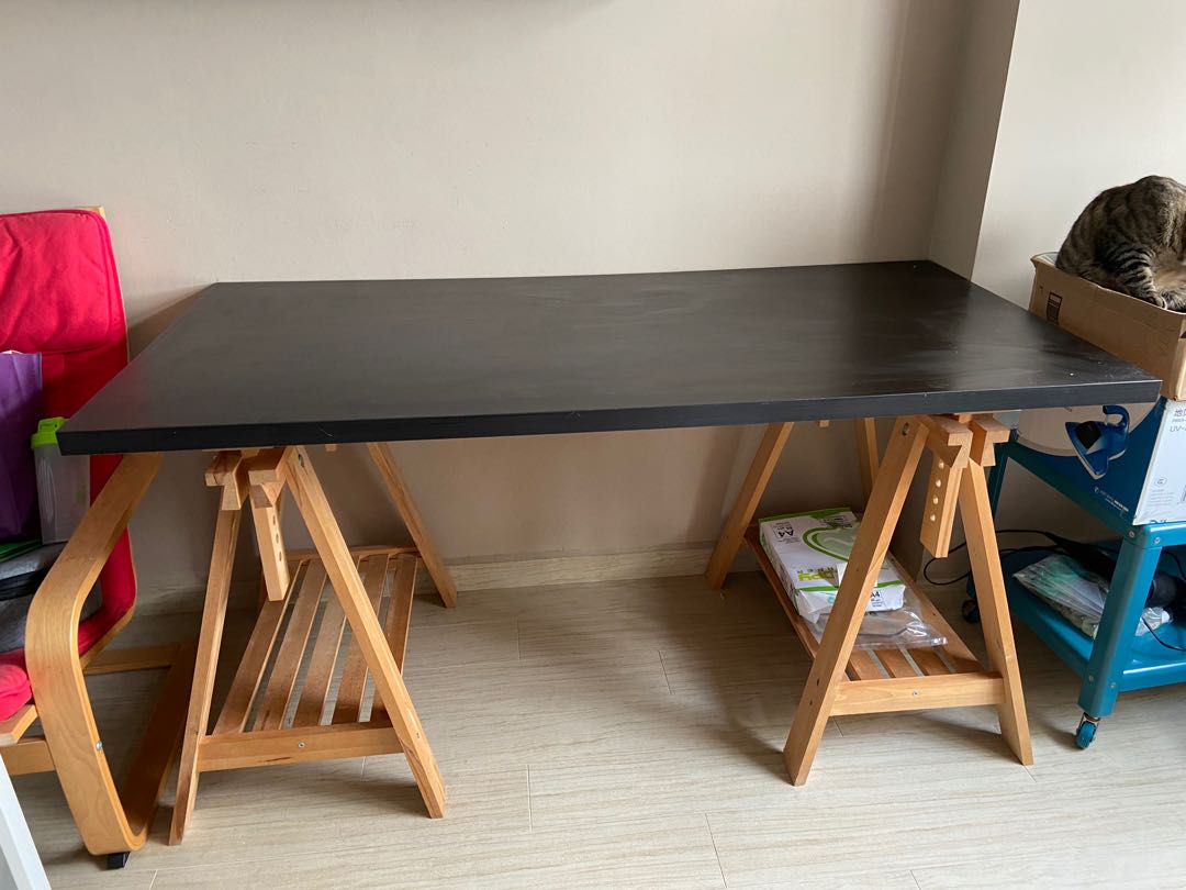 saw horse table ikea