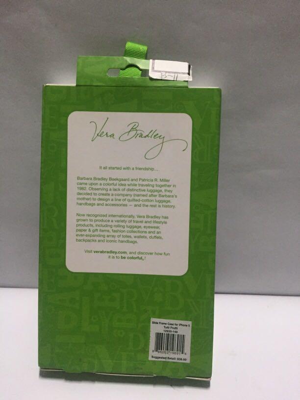 iphone 5 case slide frame (Category: Cases & Sleeves) located in Pasay City. Submitted by redgiftshop (Listing ID 1063118833, Image 2). Description: Vera Bradley signature original bought direct in US code B-11.