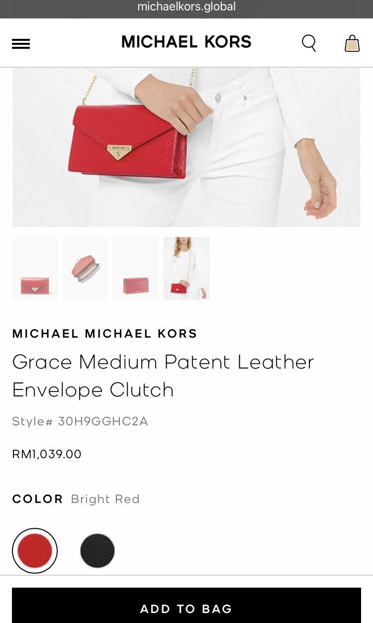 Michael Michael Kors Grace Envelope Clutch Shell Pink