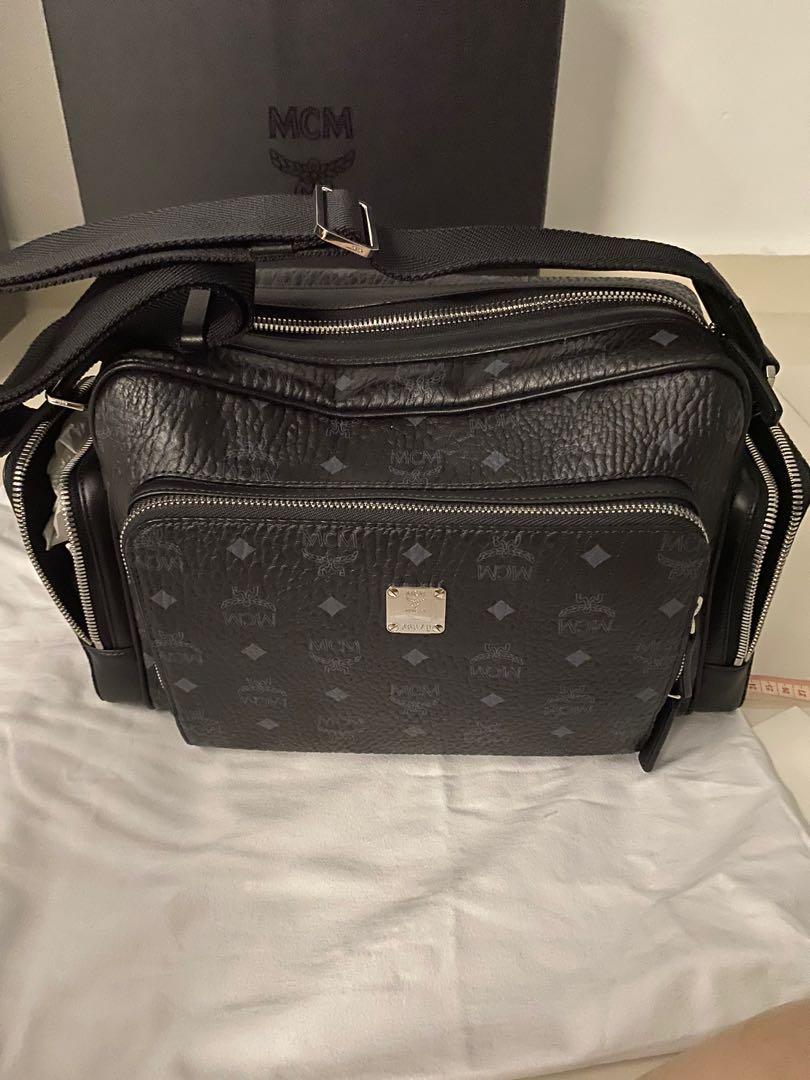 MCM Klassik Messenger in Visetos, Luxury, Bags & Wallets on Carousell