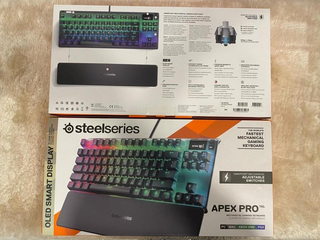 1 Year Warranty Steelseries Apex Pro Tkl Rgb Mechanical Gaming Keyboard With Oled Smart Display Electronics Computer Parts Accessories On Carousell