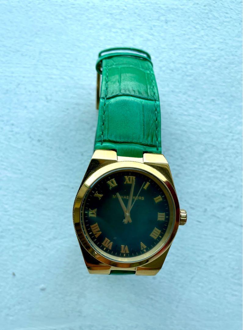 Michael Kors Emerald Green Gold watch Luxury Watches on Carousell