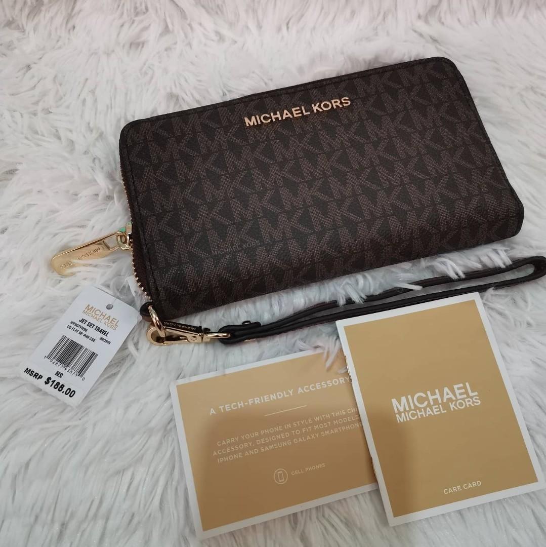 MICHAEL KORS JET SET TRAVEL CONTINENTAL WALLET, Luxury, Bags & Wallets on  Carousell