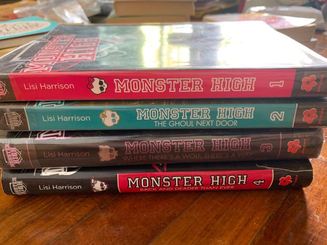 Monster High Book Set (Lisi Harrison) (Category: Children's Books) located in Dasmarinas. Submitted by glamsofmerci (Listing ID 1063036028, Image 1). Description: In good condition. All books have plastic cover. Monster High 3 & 4 is hard bound. Monster High 1 & 2 has mi name tag grr Sold as set only! check bio for MOD and delivery details!.