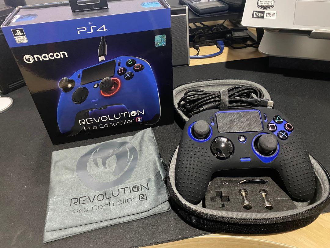 Nacon Ps4 Pro Controller 2 Blue W Accessories Video Gaming Gaming Accessories On Carousell