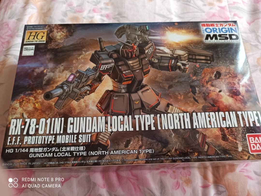New Bandai Rx 78 Gundam Origin North American Type 1 144 Model Kit Toys Games Action Figures Collectibles On Carousell