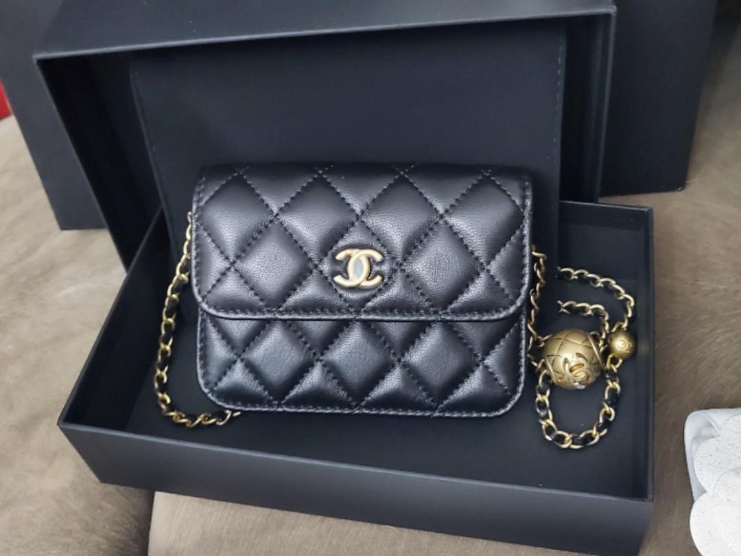 Chanel Clutch with Chain Pearl Crush Waist Bag 21C