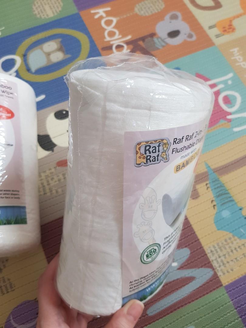 *New* Flushable diaper liner & wipes, Babies & Kids, Bathing & Changing