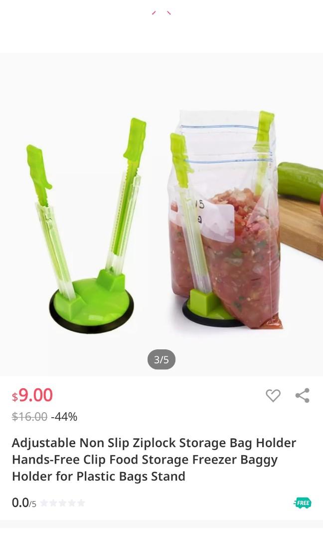 Jokari Original Adjustable Baggy Rack Stand Hold Plastic Food