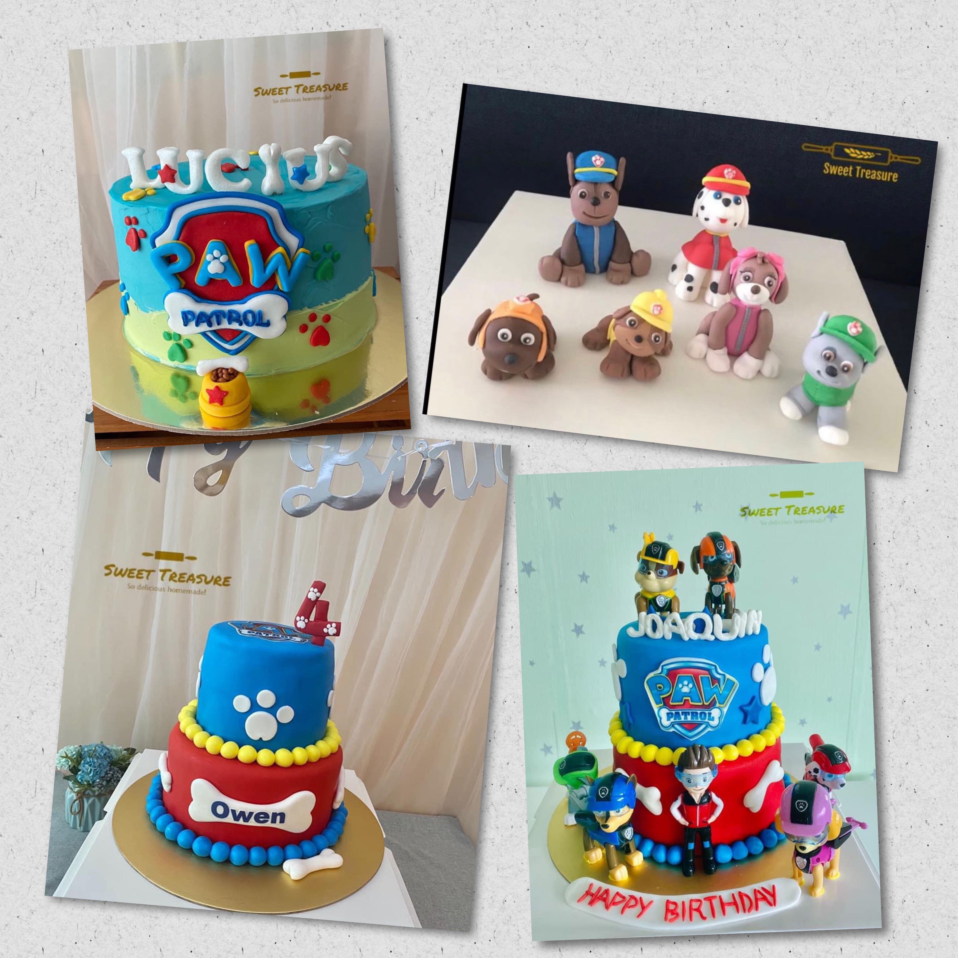 Paw petrol fondant cake / edible paw petrol dogs toppers , Food
