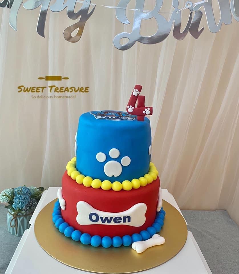 Paw petrol fondant cake / edible paw petrol dogs toppers , Food