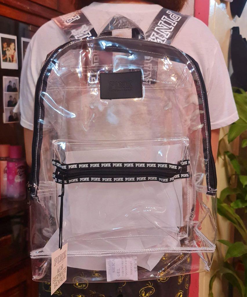Victoria's secret on sale pink clear bag