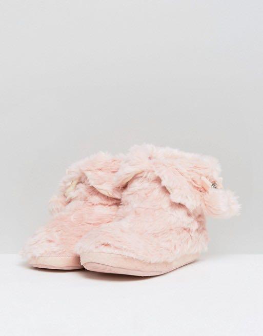 Fluffy slippers hot sale river island