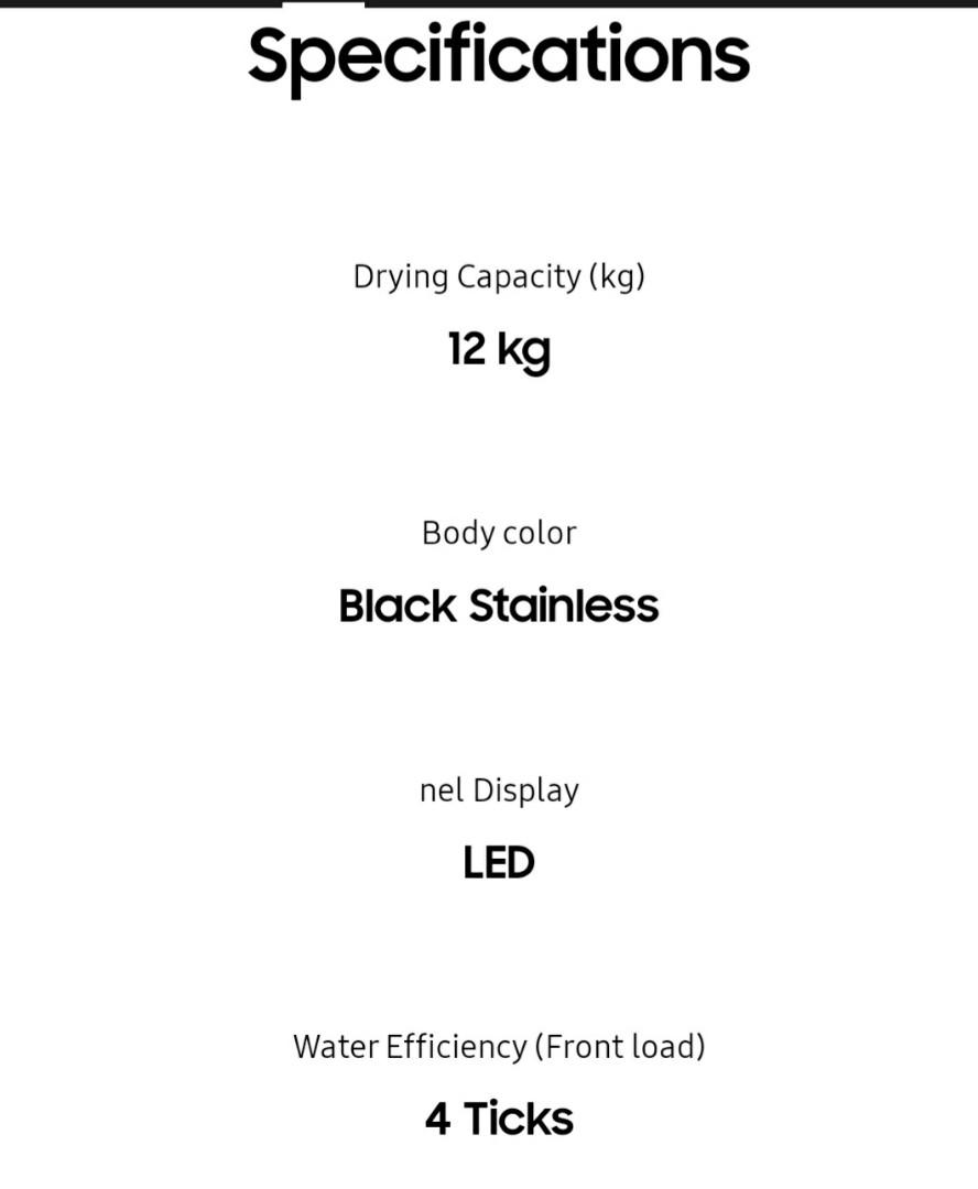 Samsung washing machine WR24M9940KV/SP, TV & Home Appliances, Washing