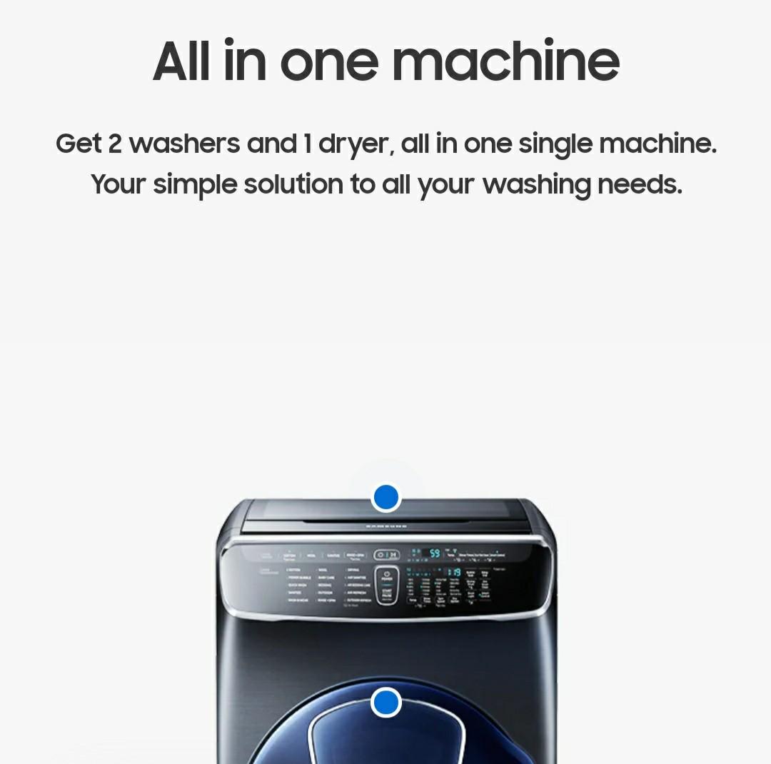 Samsung washing machine WR24M9940KV/SP, TV & Home Appliances, Washing