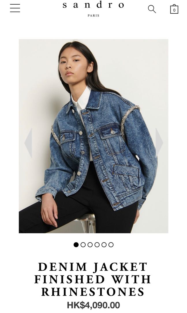 Sandro paris denim on sale jacket