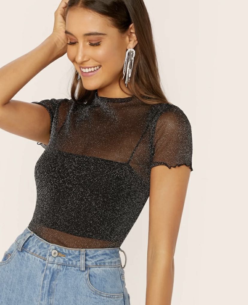 shein sheer top
