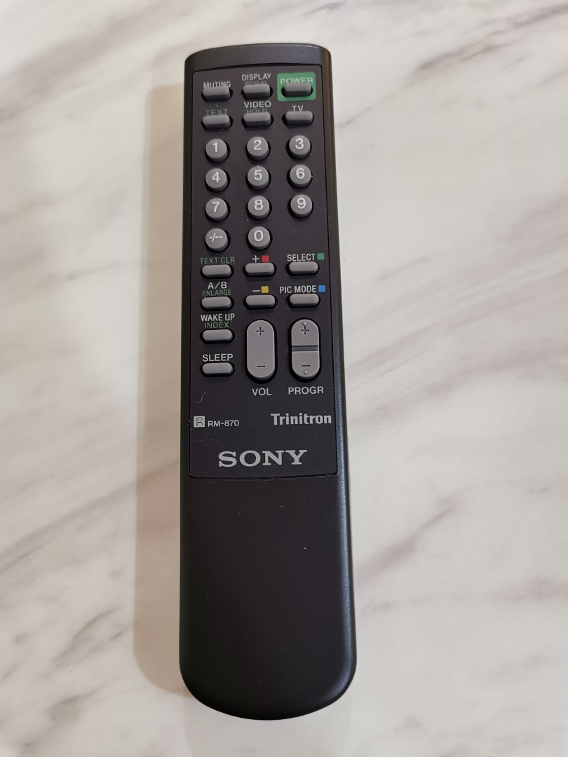 Sony Trinitron TV remote control RM870, TV & Home Appliances, TV