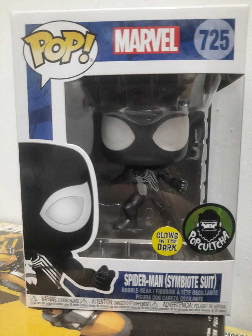 Funko POP! Spider-Man (Symbiote Suit) GITD #725 Funko Shop Exclusive w ...