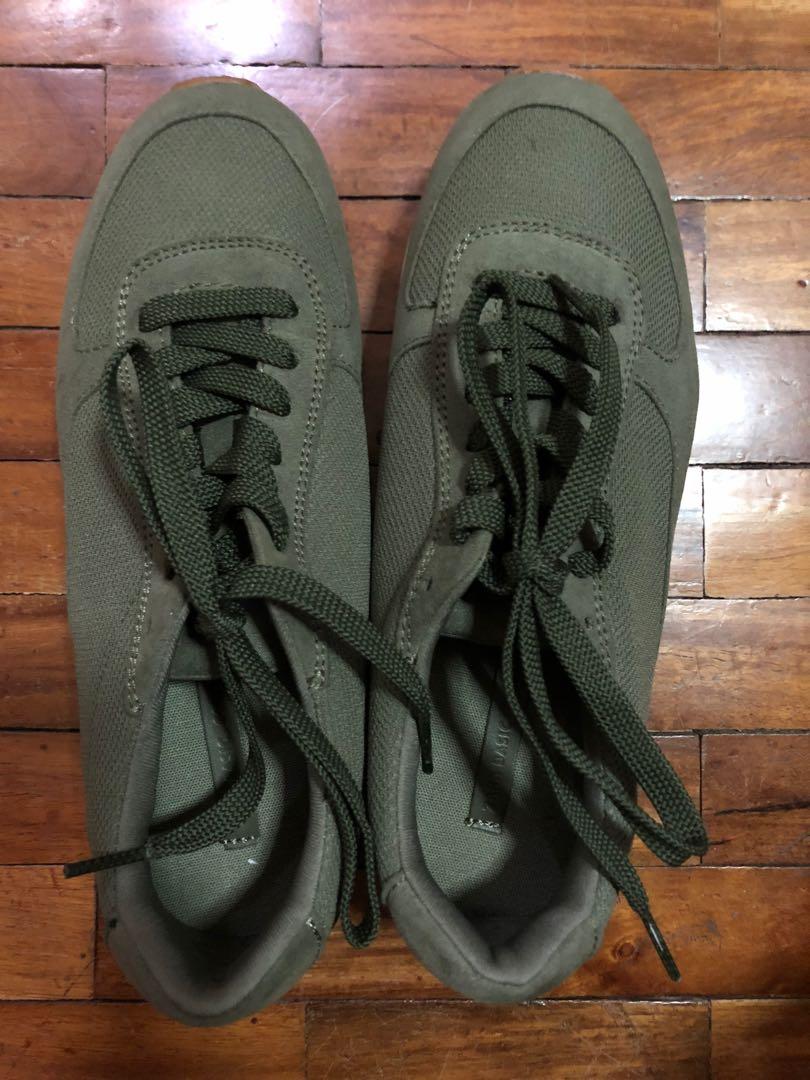 zara green sneakers
