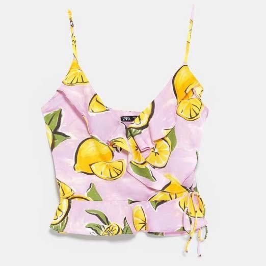 Authentic Zara lemon top, Women's Fashion, Tops, Others Tops on Carousell