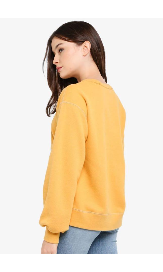 Abercrombie yellow sweater clearance