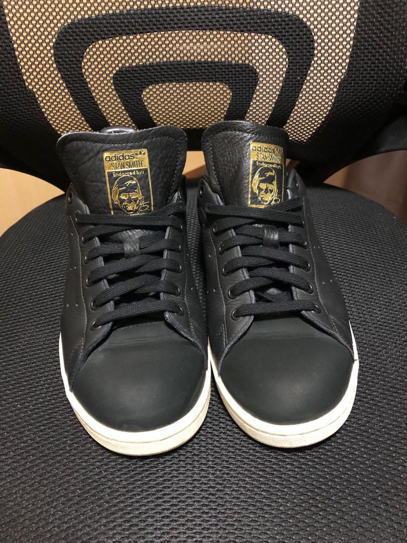 adidas stan smith black and gold