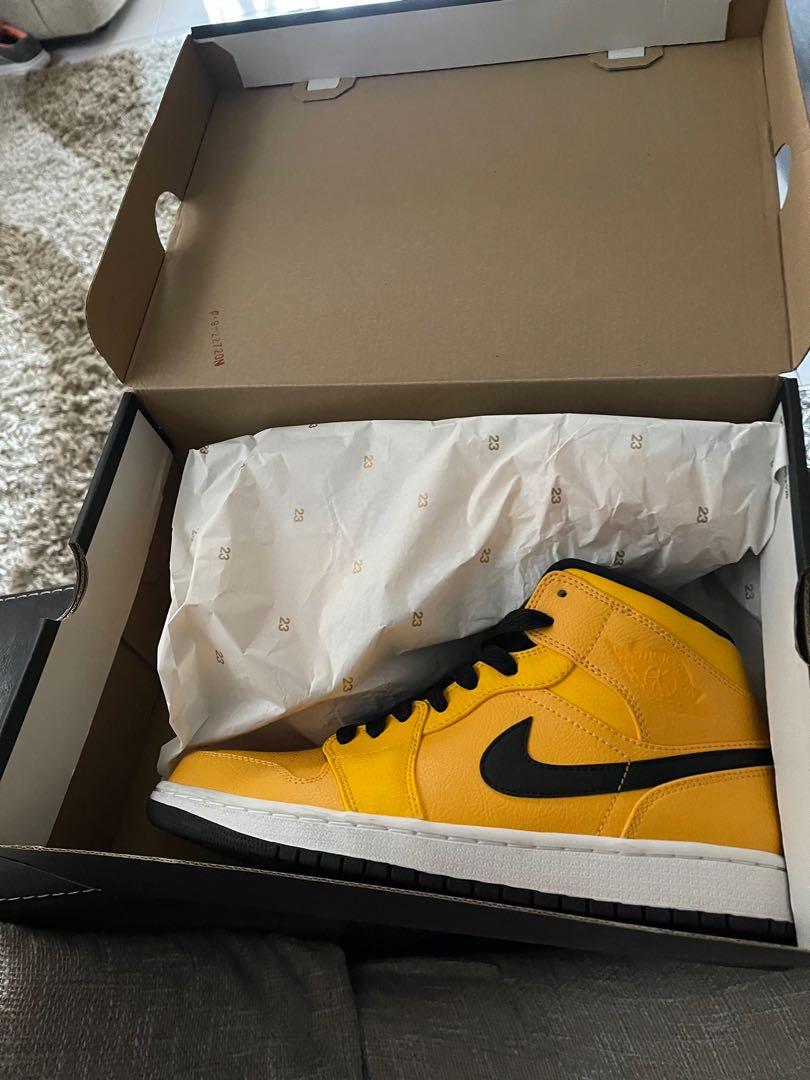 Air jordan 1 mid yellow taxi hotsell