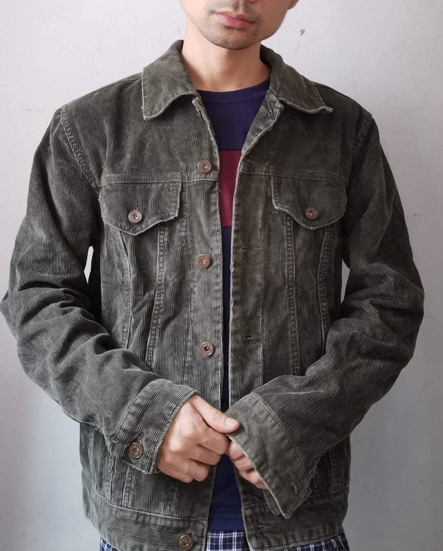 Army Green Corduroy jacket denim jacket 