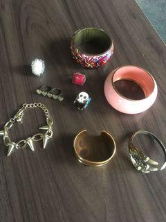 Assorted Bangles and Rings Set