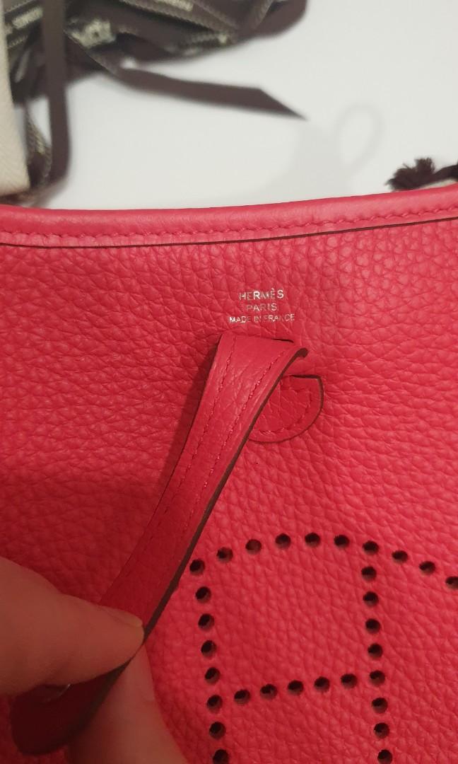 Hermès Mini Evelyne Rose Extreme