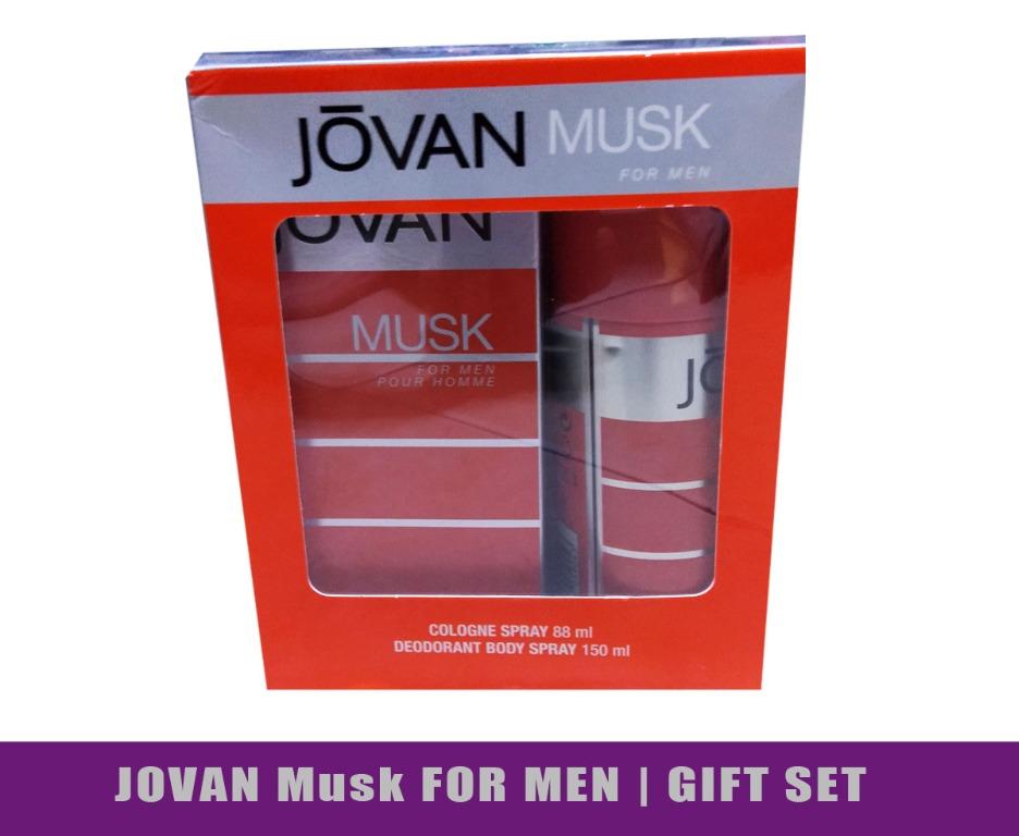 Original JOVAN Musk FOR MEN! (Category: Fragrance & Deodorants) located in Malabon City. Submitted by overflowph (Listing ID 1063396259, Image 1). Description: JOVAN Musk FOR MEN | 3 fl oz - 88 mL Cologne: 645 Pesos JOVAN Musk FOR MEN | Gift SET Cologne + Deodorant: 745 Pesos #jovan #jovanmusk #fragrance #cologne #deodorant #spray #gift #men #imported #authentic #masculine.