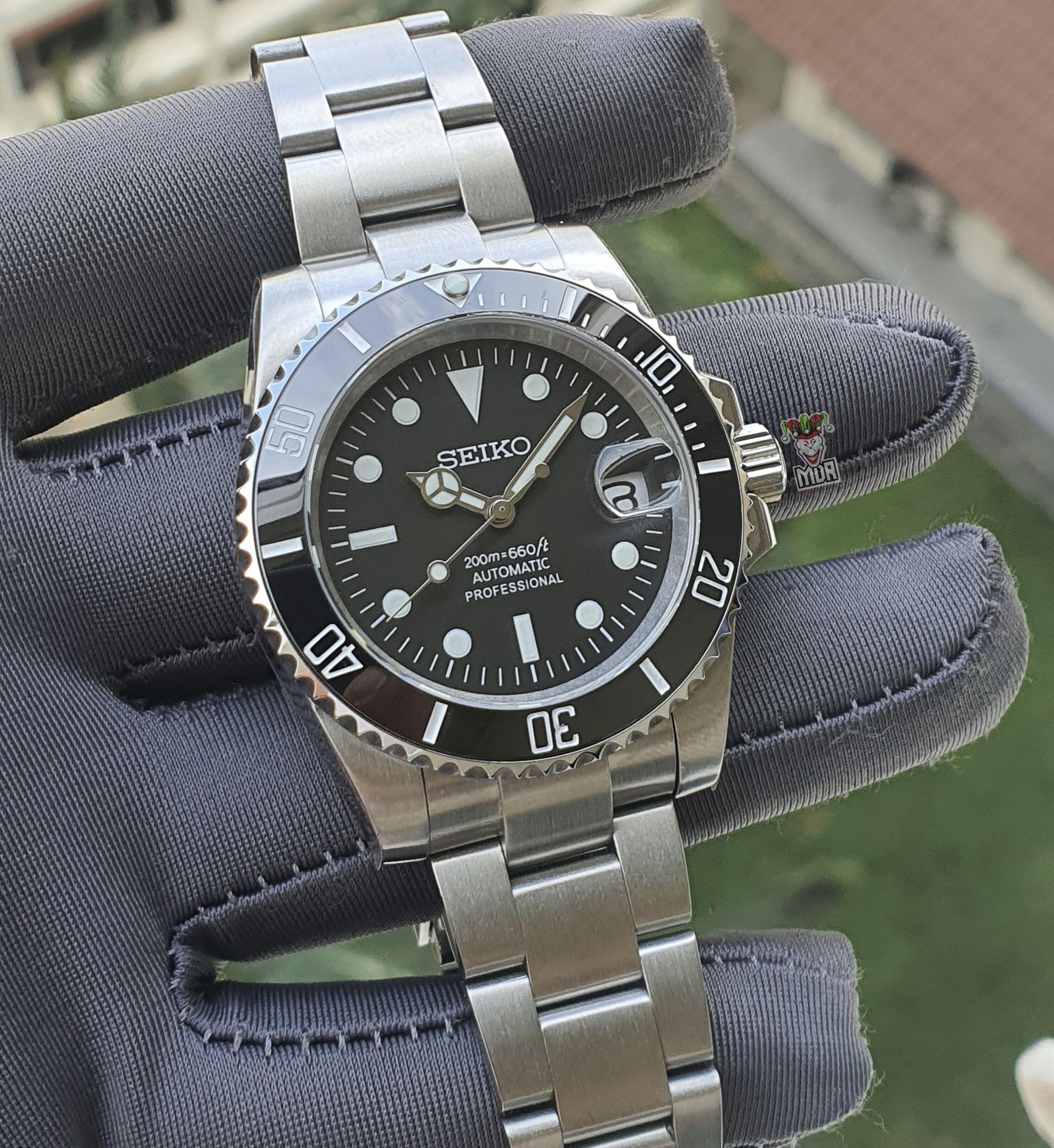 Black Seiko Submariner Mod, Men's Fashion, Watches & Accessories, Watches  on Carousell