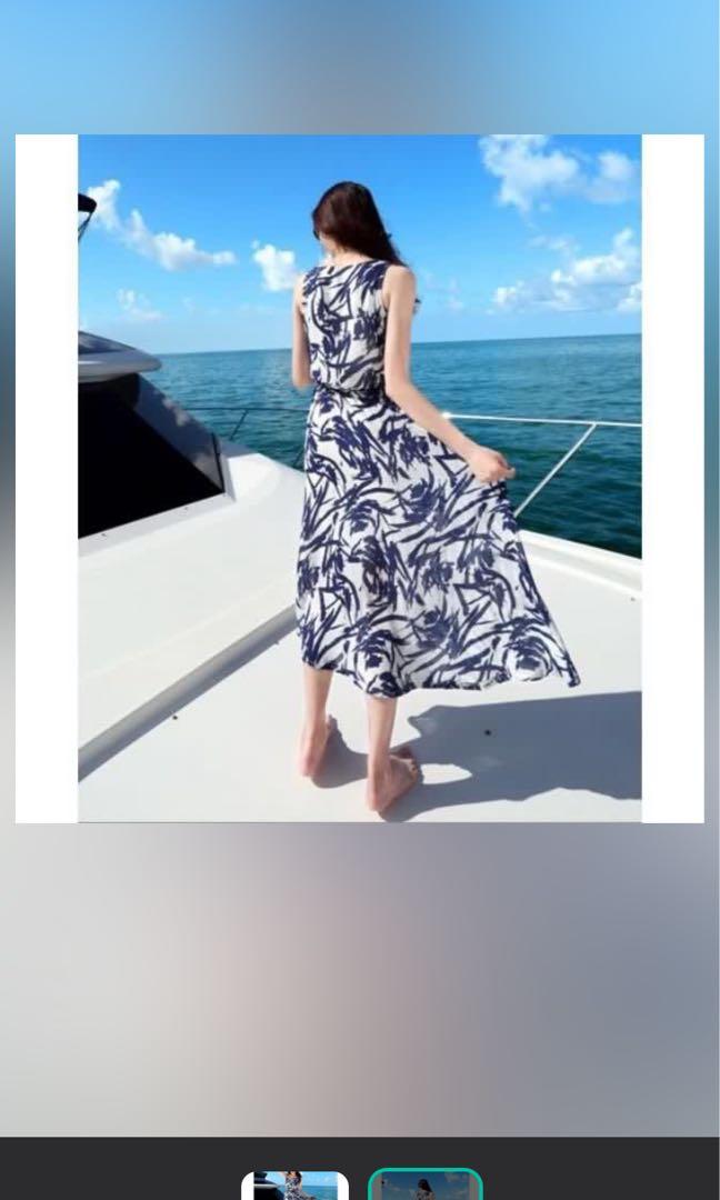 blue & white maxi dress (Category: Dresses) located in Muntinlupa City. Submitted by goblinsbrideph (Listing ID 1063278161, Image 2). Description: Washed but not used. Great to wear at the beach! .