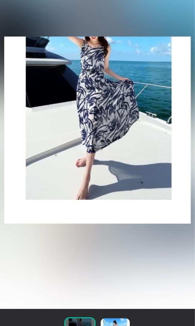blue & white maxi dress (Category: Dresses) located in Muntinlupa City. Submitted by goblinsbrideph (Listing ID 1063278161, Image 1). Description: Washed but not used. Great to wear at the beach! .