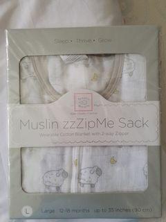 Brand New- Swaddle Designs Muslin zzZipMe Sack